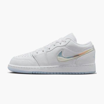 Підліткові кросівки Air Jordan 1 Low SE GS 'Glitter Swoosh'| FQ9112-100 FQ9112-100 фото