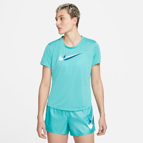 Жіноча футболка Nike Dri-Fit Swoosh Run Light Blue | DD6478-392 DD6478-392 фото