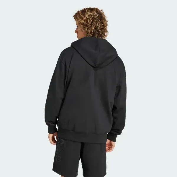 Чоловічі шорти adidas ALL SZN Fleece Full-Length Zipper Hoodie 'Black'| IX1249 фото