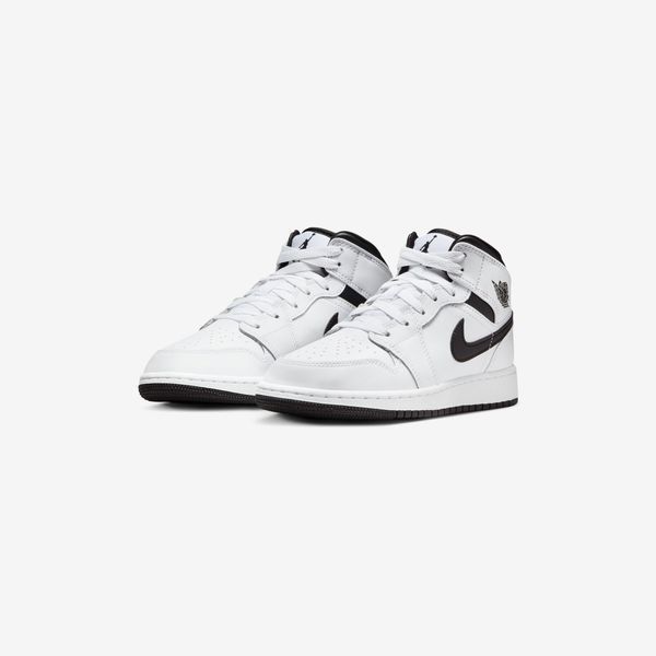 Підліткові кросівки Jordan 1 Mid GS 'White Black'| DQ8423-132 DQ8423-132 фото