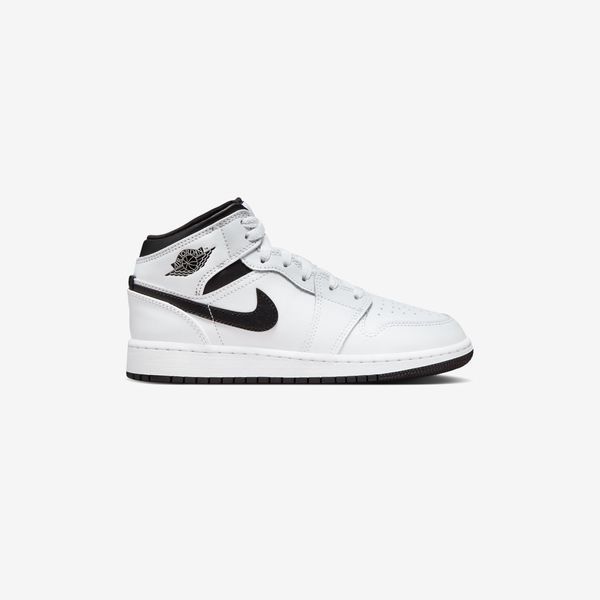 Підліткові кросівки Jordan 1 Mid GS 'White Black'| DQ8423-132 DQ8423-132 фото