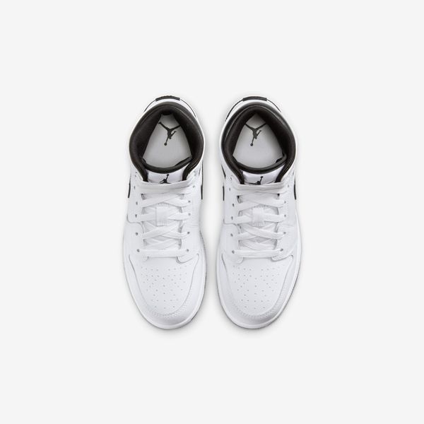 Підліткові кросівки Jordan 1 Mid GS 'White Black'| DQ8423-132 DQ8423-132 фото