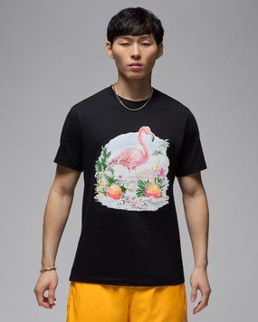 Чоловіча футболка Nike Air Jordan ESS FLAMINGO SS CREW BLACK | HJ2399-010 HJ2399-010 фото