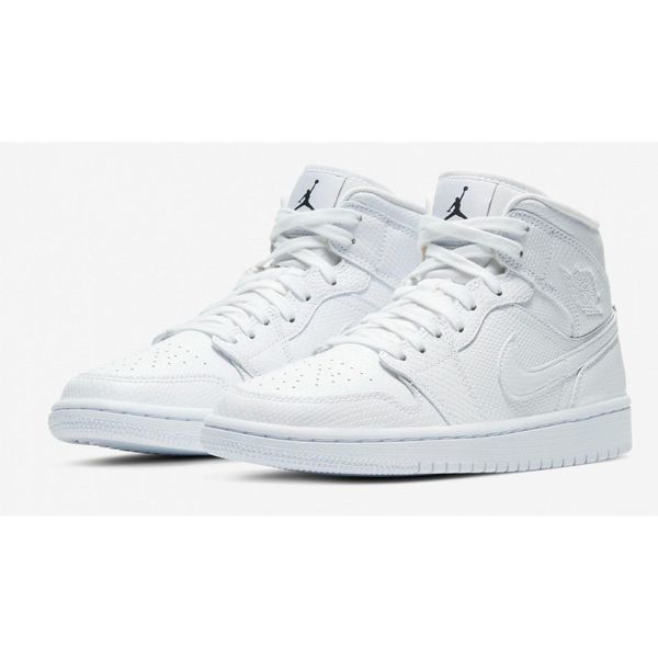 Жіночі кросівки Air Jordan 1 Mid 'White Snakeskin'| BQ6472-110 BQ6472-110 фото