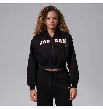 Жіноча толстовка Air Jordan W J Brk Flc Fz Mod Crp Jd Black | IO1074-010 фото