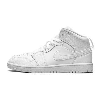 Дитячі кросівки Nike 1 Mid PS 2021 'Triple White'| 640734-130 640734-130 фото