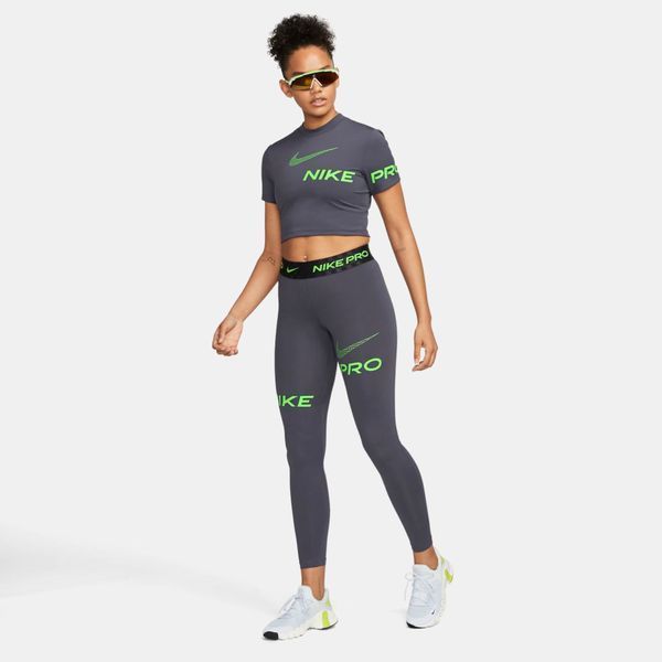 Жіноча футболка Nike Pro Dri-Fit Grey | DX0078-015 DX0078-015 фото