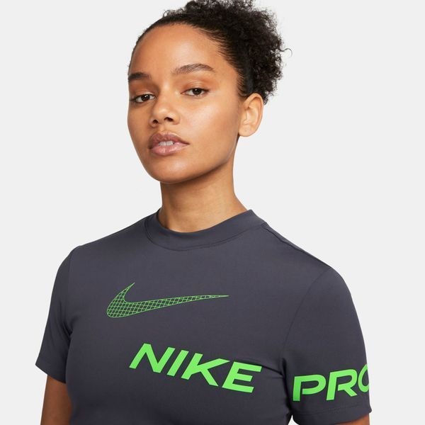 Жіноча футболка Nike Pro Dri-Fit Grey | DX0078-015 DX0078-015 фото