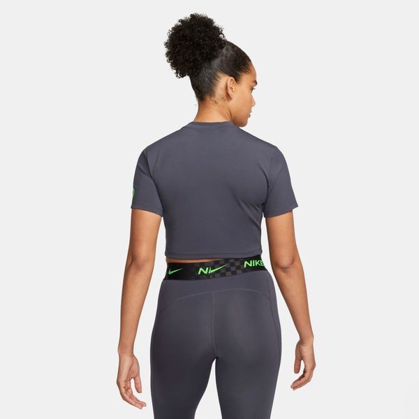Жіноча футболка Nike Pro Dri-Fit Grey | DX0078-015 DX0078-015 фото