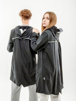 Куртка Rains Long Jacket | 1202-BLACKREFLECTIVE 1202-BLACKREFLECTIVE фото