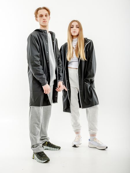 Куртка Rains Long Jacket | 1202-BLACKREFLECTIVE 1202-BLACKREFLECTIVE фото