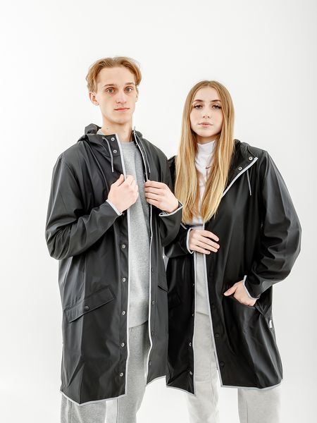 Куртка Rains Long Jacket | 1202-BLACKREFLECTIVE 1202-BLACKREFLECTIVE фото