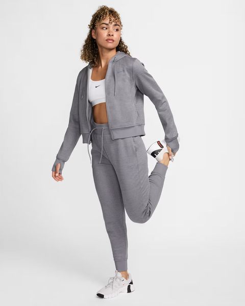 Жіноче худі Nike Therma-Fit One Full-Zip Hoodie Grey | FB5216-091 FB5216-091 фото