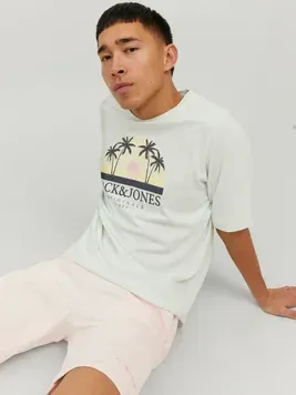 Чоловіча футболка Jack & Jones JORCODY SUMMER TEE SS CREW NECK | 12235154-PALE BLUE 12235154-PALE BLUE фото