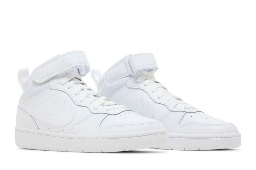 Підліткові кросівки Nike Court Borough Mid 2 GS 'Triple White'| CD7782-100 CD7782-100 фото