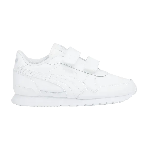 Дитячі кросівки Puma ST Runner v3 Leather Little Kid 'Triple White'| 384905-02 фото