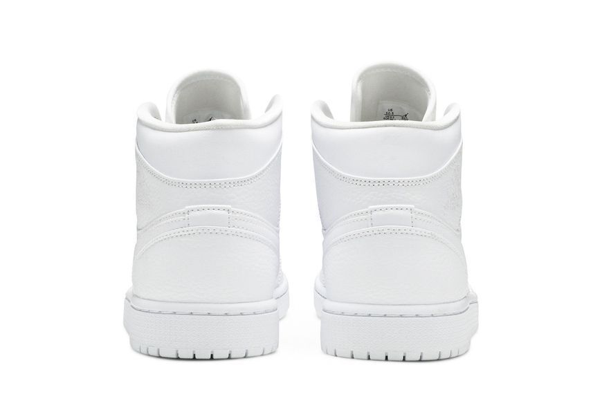 Кросівки Air Jordan 1 Mid 'Triple White'| 554724-130 554724-130 фото