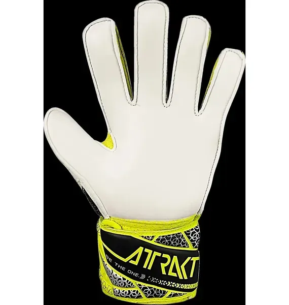 Дитячі воротарські рукавички Reusch Attrakt Solid Junior Yellow | 5572515-2014 фото
