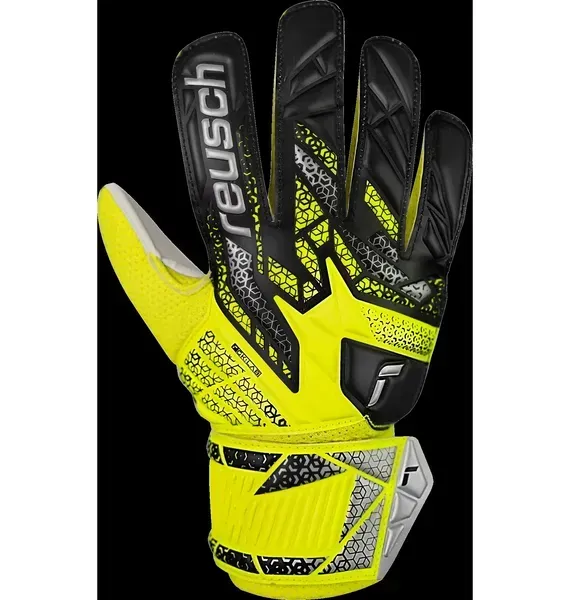 Дитячі воротарські рукавички Reusch Attrakt Solid Junior Yellow | 5572515-2014 фото
