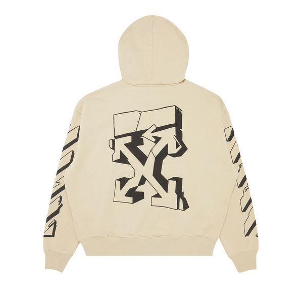 Худі Off-White Graffiti Outline Skate Hoodie 'Dark Sand' | OMBB085S22FLE0101710 OMBB085S22FLE0101710 фото