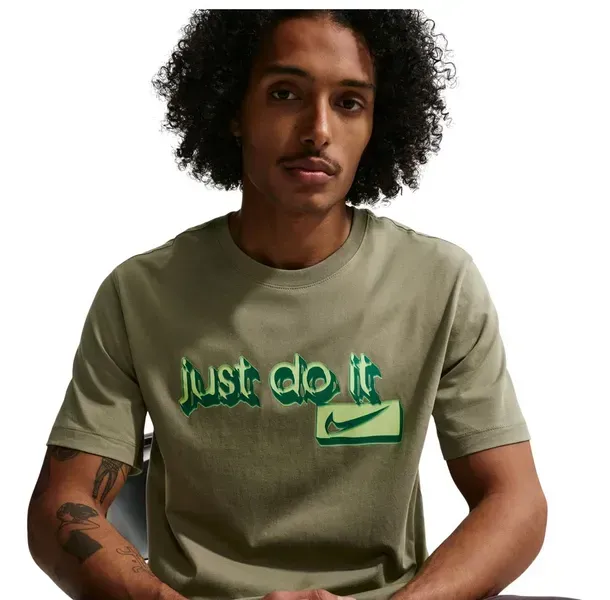 Футболка Nike Футболка U NSW TEE STD BLUR JDI Nike S Хакі | IH1133-328 фото
