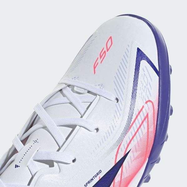 Бутси adidas F50 HYPERFAST LEAGUE TURF FOOTBALL BOOTS KIDS 'Cloud White / Solar Purple / Solar Turbo'| KK1321 KK1321 фото